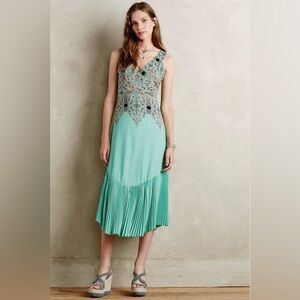 Anthropologie Maeve Canyon Creek Dress Turquoise